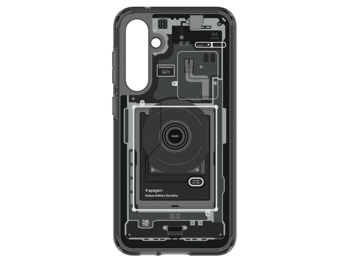 Capa Spigen Ultra Hybrid para Samsung Galaxy S23 FE - Cinza Escuro (Estampa Zero One)