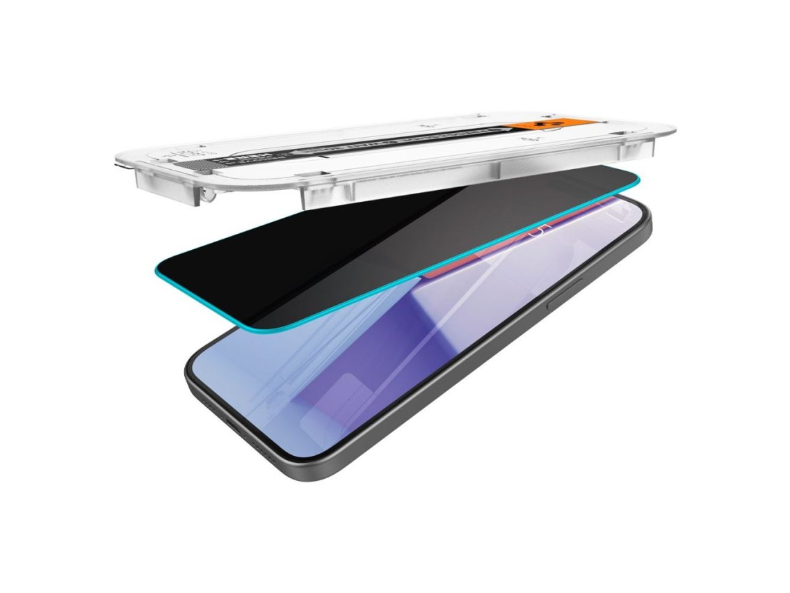 Spigen Glas.tR EZ Fit Privacy Tempered Glass for iPhone 15 Plus