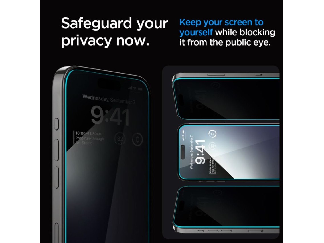 Spigen Glas.tR EZ Fit Privacy Tempered Glass for iPhone 15 Plus