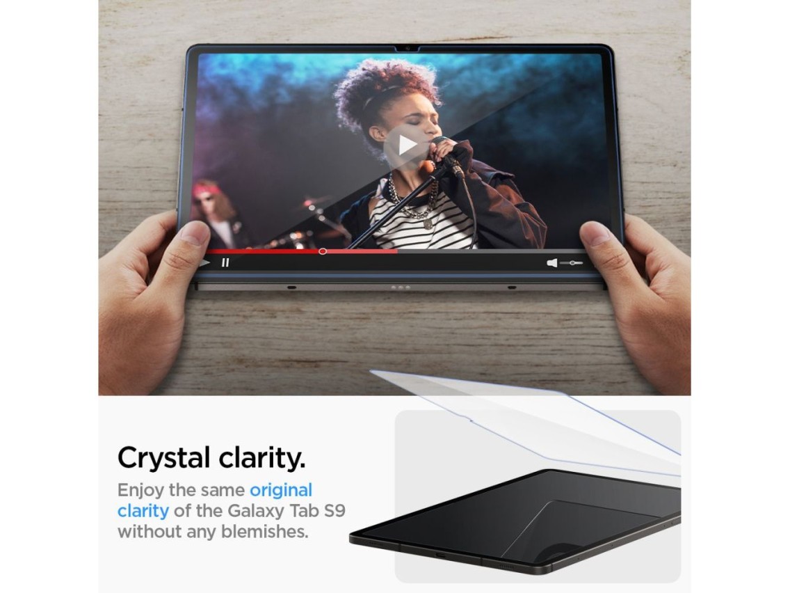 Spigen Glas.tR EZ Fit Película de Vidro Temperado para Samsung Galaxy Tab S9 11'' X710 / X716B