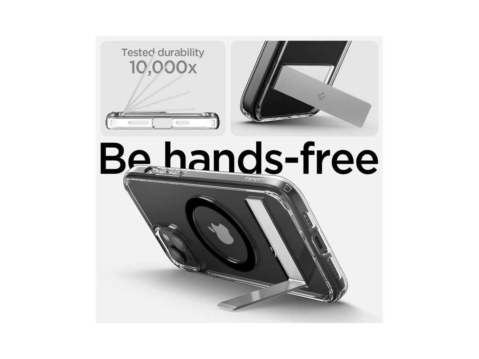 Capa Spigen Ultra Hybrid S MagSafe com suporte para iPhone 15 - Preta