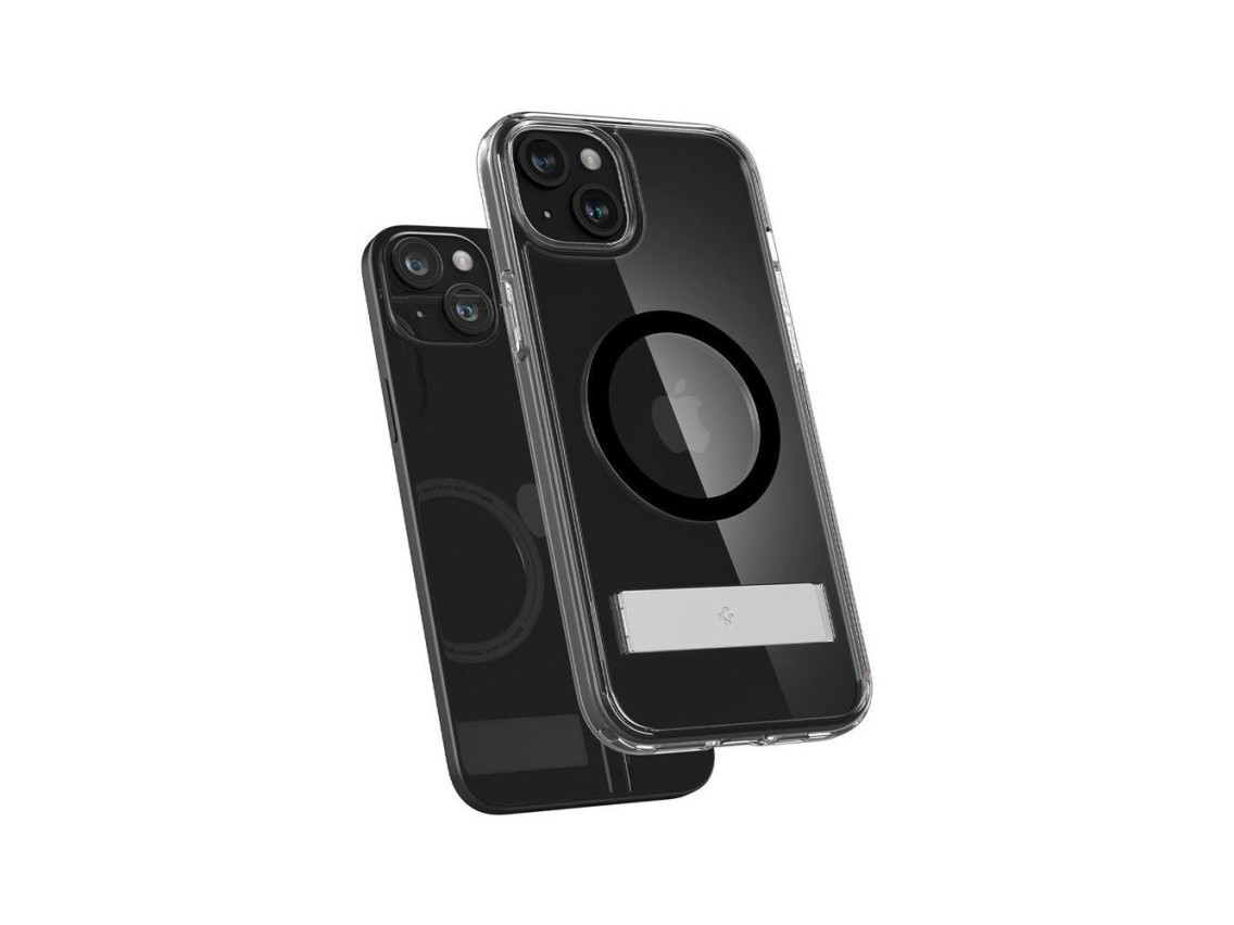 Capa Spigen Ultra Hybrid S MagSafe com suporte para iPhone 15 - Preta
