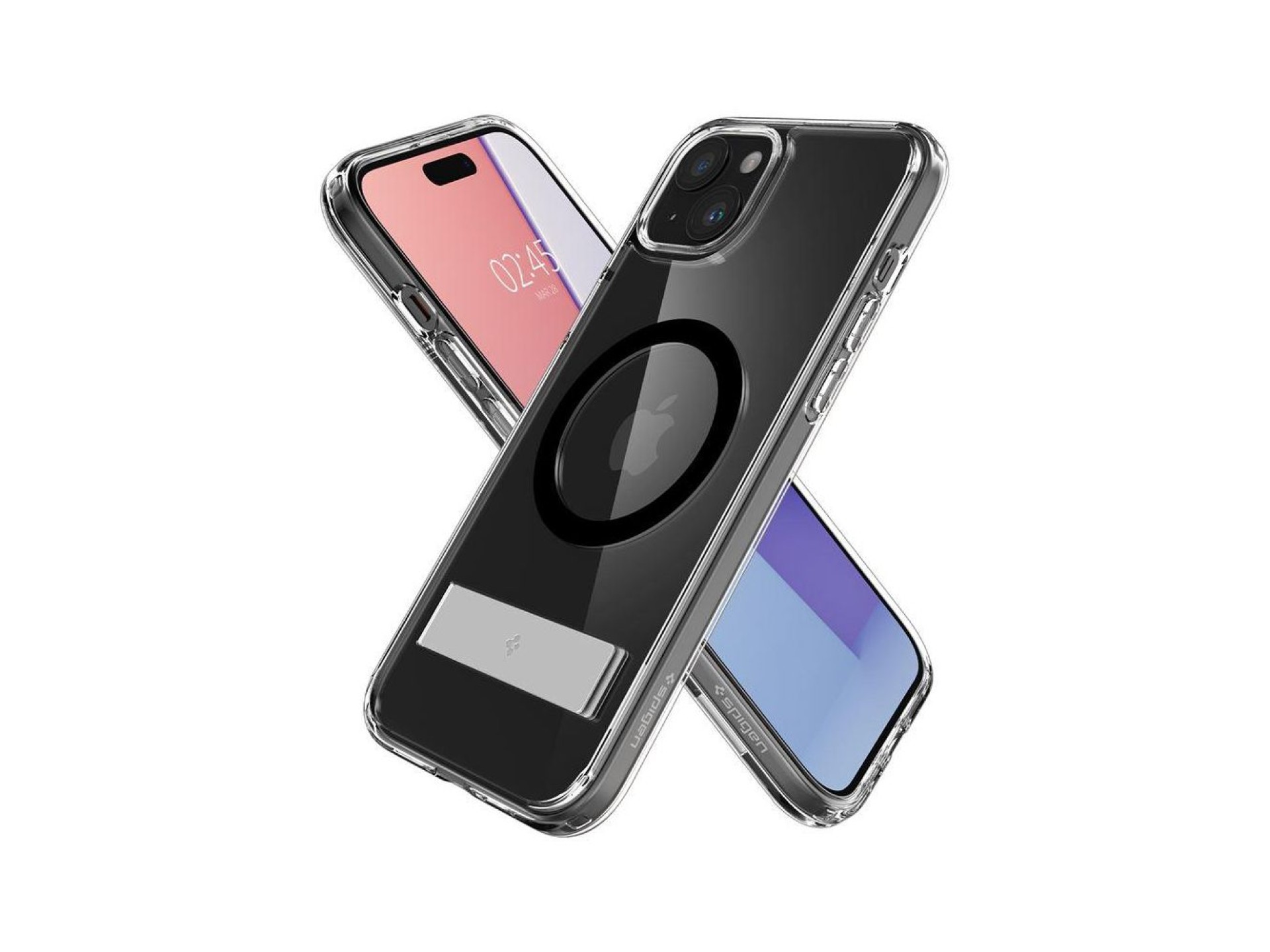 Capa Spigen Ultra Hybrid S MagSafe com suporte para iPhone 15 - Preta