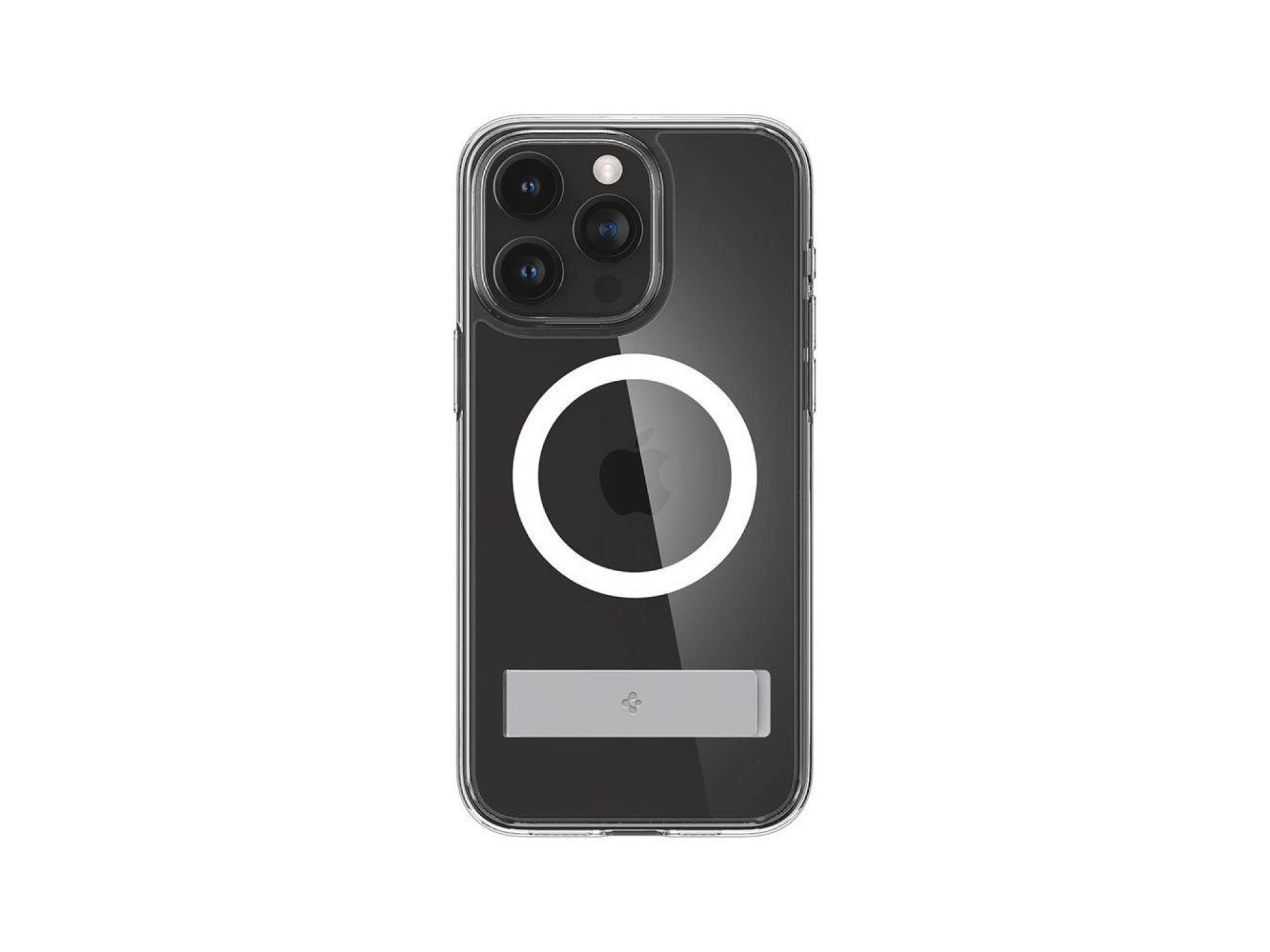 Spigen Ultra Hybrid S MagSafe Case with Stand for iPhone 15 Pro - Transparent