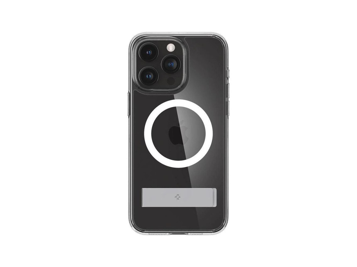 Spigen Ultra Hybrid S MagSafe Case with Stand for iPhone 15 Pro - Transparent