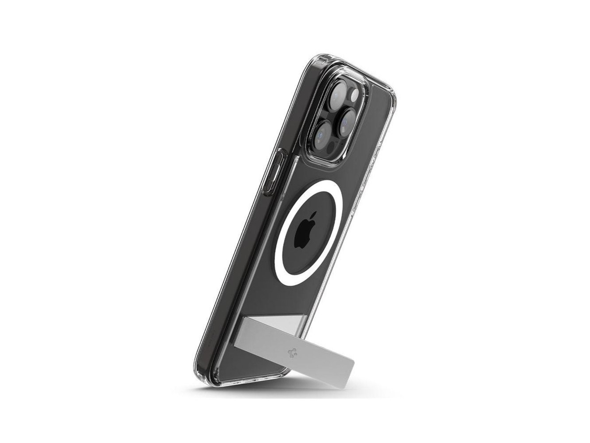 Spigen Ultra Hybrid S MagSafe Case with Stand for iPhone 15 Pro - Transparent