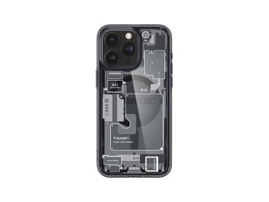 Spigen Ultra Hybrid Mag Case with MagSafe for iPhone 15 Pro - Dark Gray (Zero One Pattern) Spigen Ultra Hybrid Mag Case with MagSafe for iPhone 15 Pro - Dark Gray (Zero One Pattern)