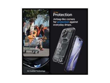 Spigen Ultra Hybrid Mag Case with MagSafe for iPhone 15 Pro - Dark Gray (Zero One Pattern) Spigen Ultra Hybrid Mag Case with MagSafe for iPhone 15 Pro - Dark Gray (Zero One Pattern)