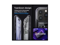 Capa Spigen Ultra Hybrid Mag com MagSafe para iPhone 15 Pro - Cinza Escuro (Padrão Zero One) Capa Spigen Ultra Hybrid Mag com MagSafe para iPhone 15 Pro - Cinza Escuro (Padrão Zero One)