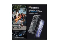 Capa Spigen Ultra Hybrid Mag com MagSafe para iPhone 15 Pro - Cinza Escuro (Padrão Zero One) Capa Spigen Ultra Hybrid Mag com MagSafe para iPhone 15 Pro - Cinza Escuro (Padrão Zero One)