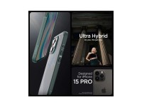 Capa Spigen Ultra Hybrid para iPhone 15 Pro - Verde Escuro Capa Spigen Ultra Hybrid para iPhone 15 Pro - Verde Escuro