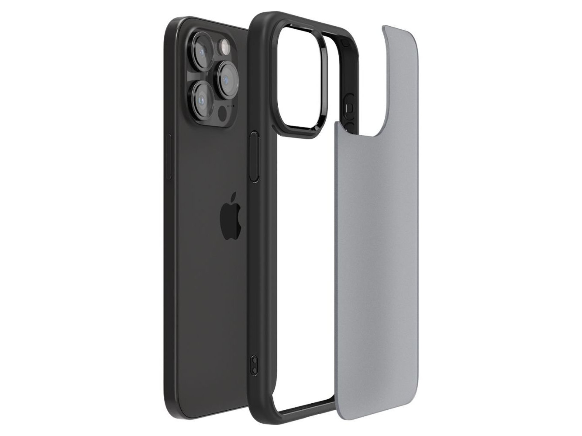 Funda Spigen Ultra Hybrid para iPhone 15 Pro - Transparente negra