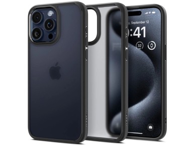 Spigen Ultra Hybrid iPhone 15 Pro Case - Clear Black Spigen Ultra Hybrid iPhone 15 Pro Case - Clear Black