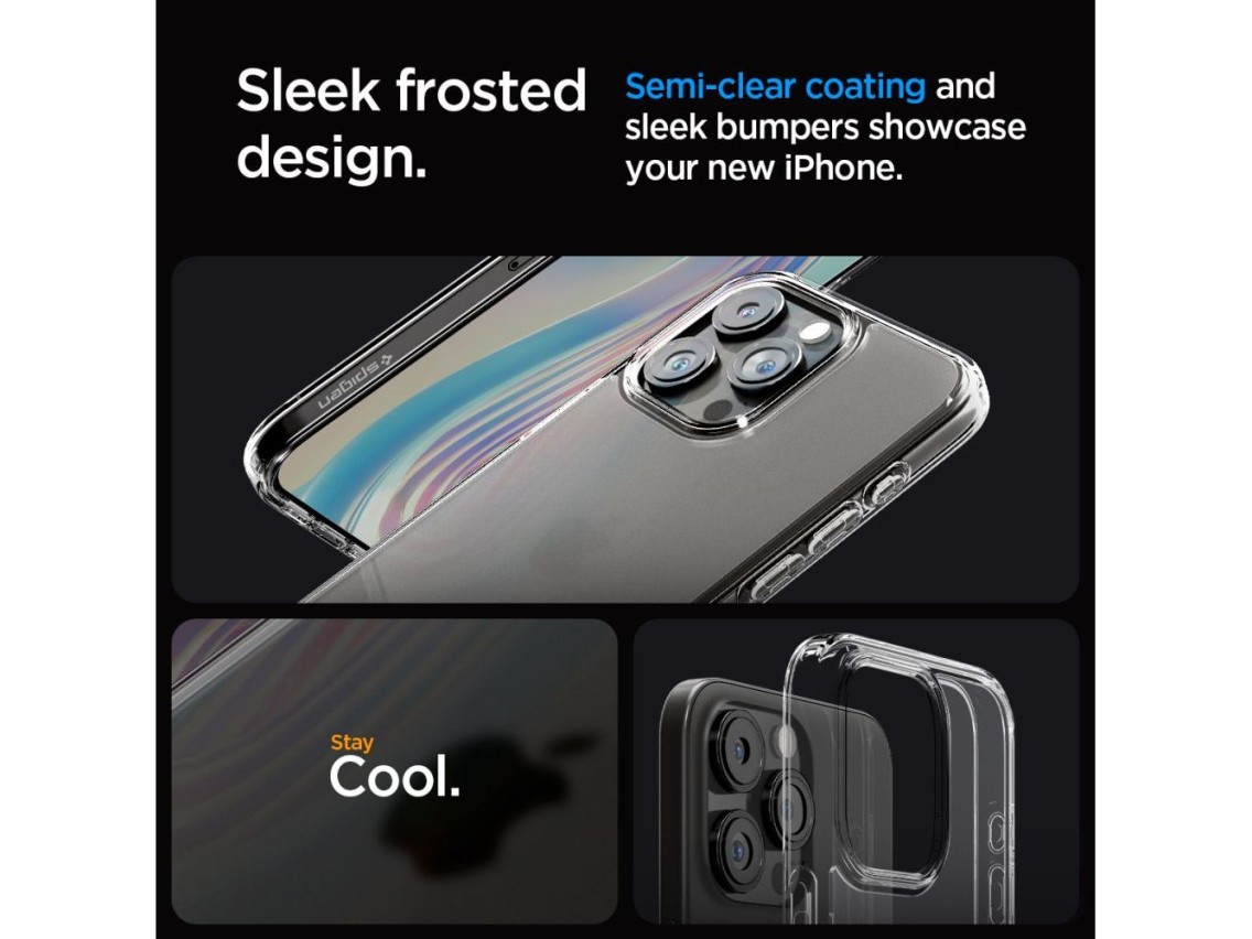 Capa Spigen Ultra Hybrid para iPhone 15 Pro - Transparente Fosca