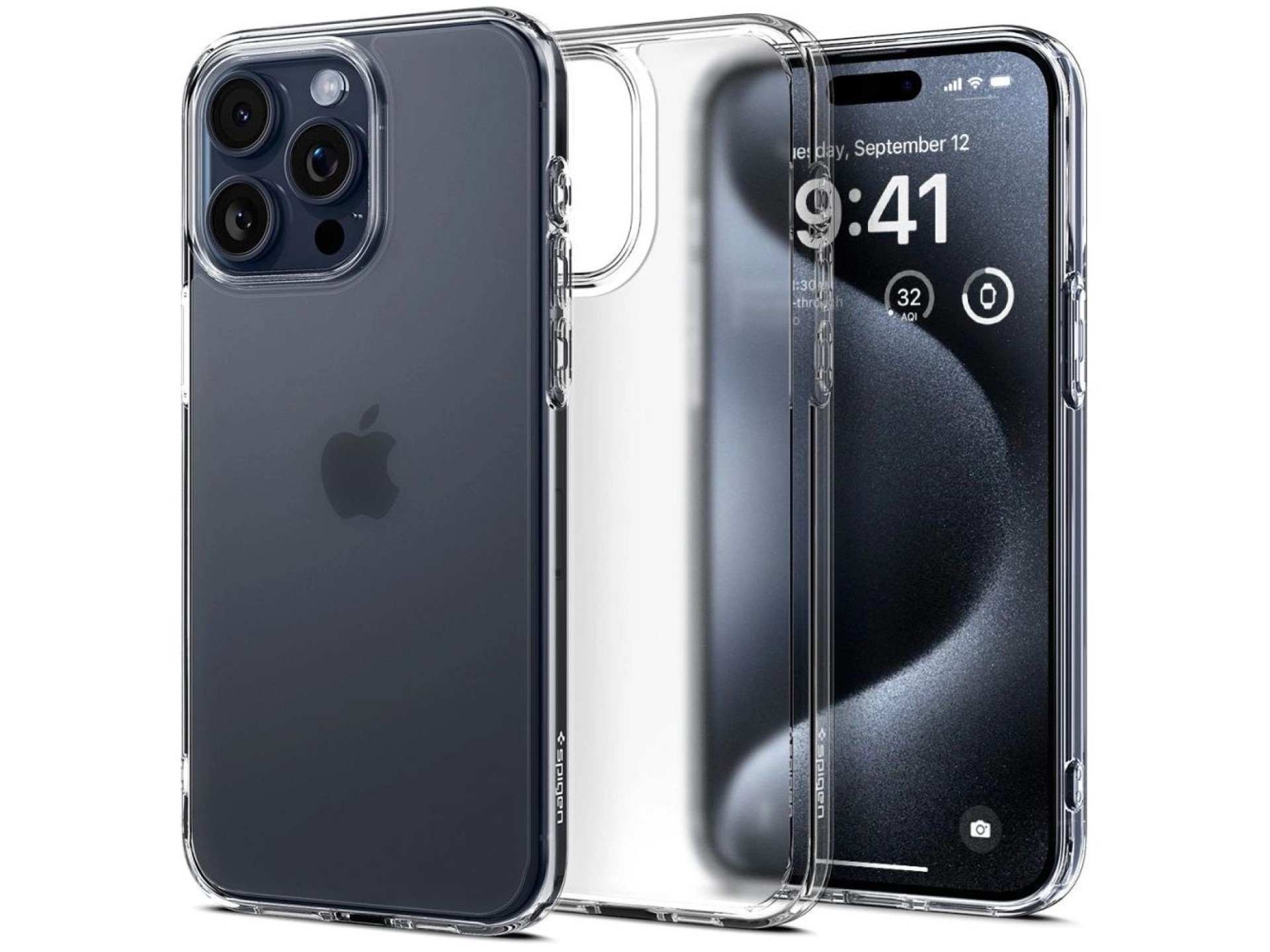 Capa Spigen Ultra Hybrid para iPhone 15 Pro - Transparente Fosca