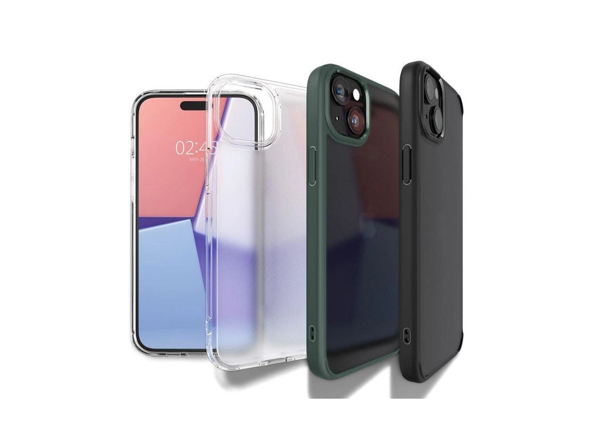 Capa Spigen Ultra Hybrid para iPhone 15 Plus - Transparente Fosca
