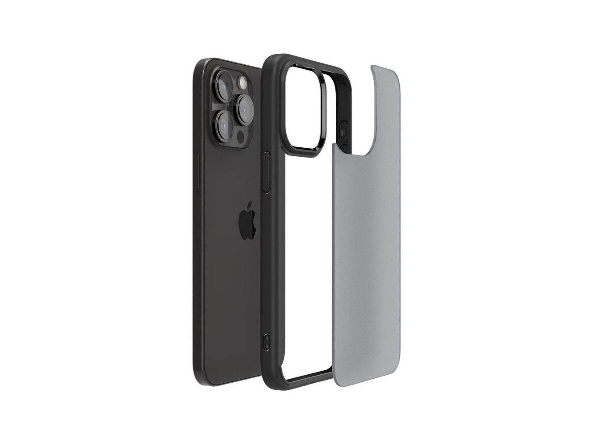 Funda Spigen Ultra Hybrid para iPhone 15 Pro Max - Transparente negra