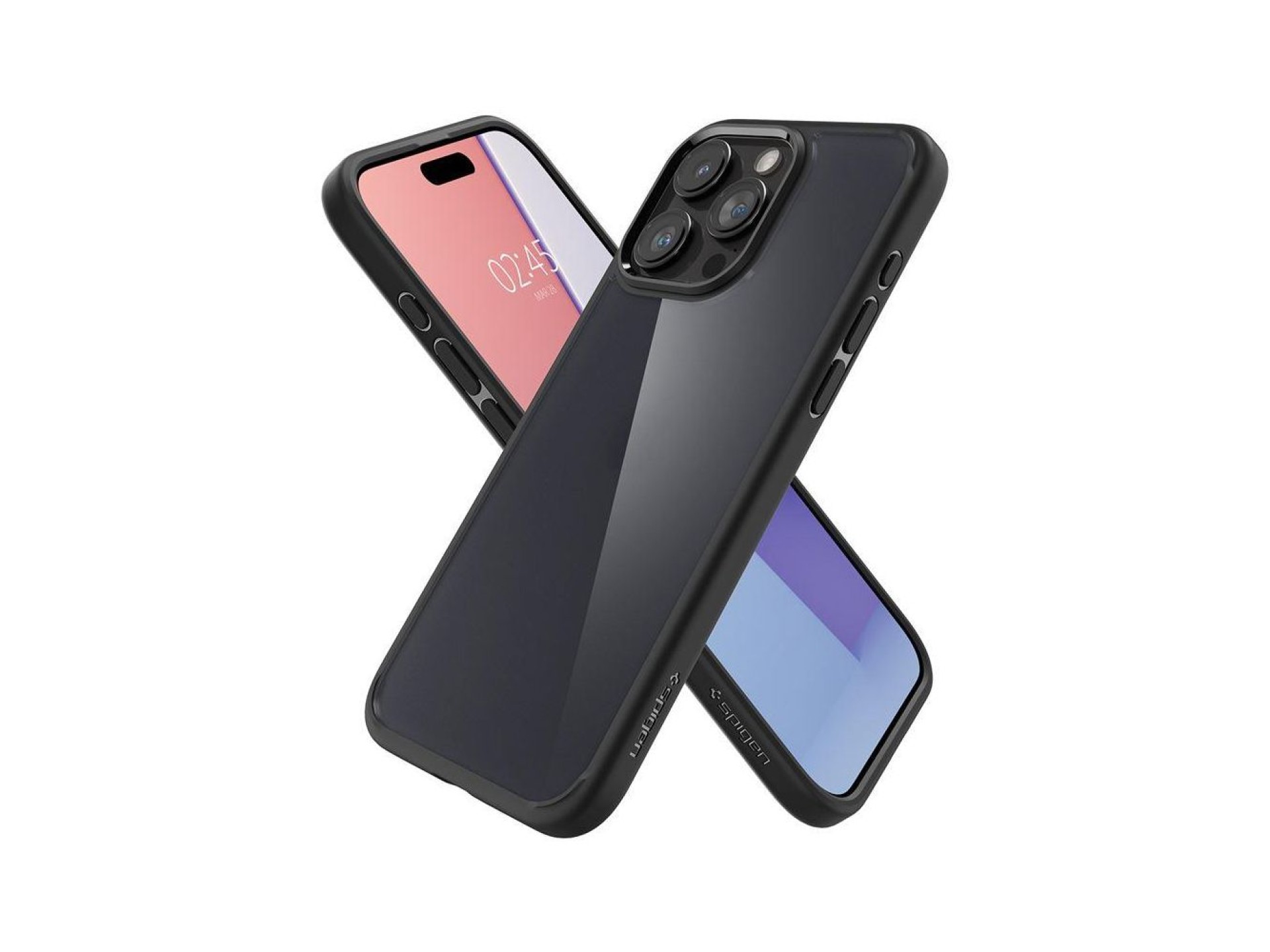 Funda Spigen Ultra Hybrid para iPhone 15 Pro Max - Transparente negra