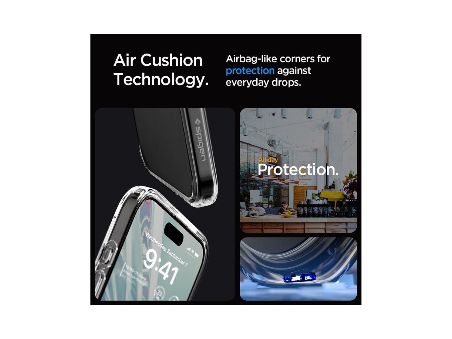 Capa Spigen Ultra Hybrid para iPhone 15 Pro Max - Transparente Fosca
