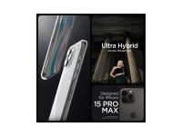 Capa Spigen Ultra Hybrid para iPhone 15 Pro Max - Transparente Fosca Capa Spigen Ultra Hybrid para iPhone 15 Pro Max - Transparente Fosca