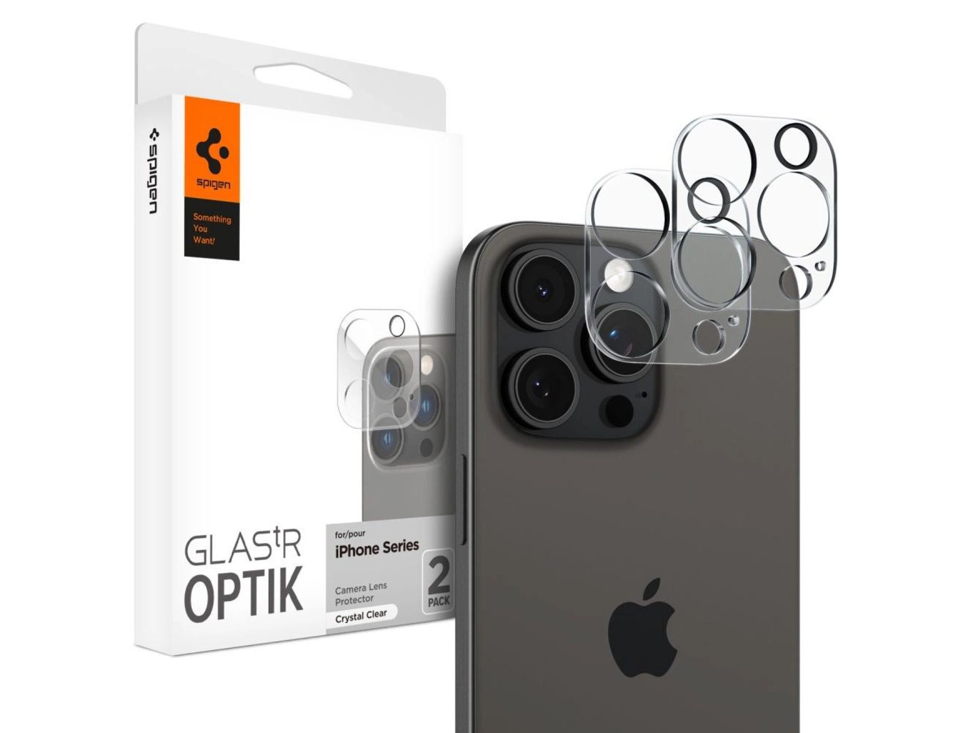 Spigen Optik.tR Camera Protector for iPhone 14 Pro / Pro Max / 15 Pro / Pro Max / 16 Pro / Pro Max -