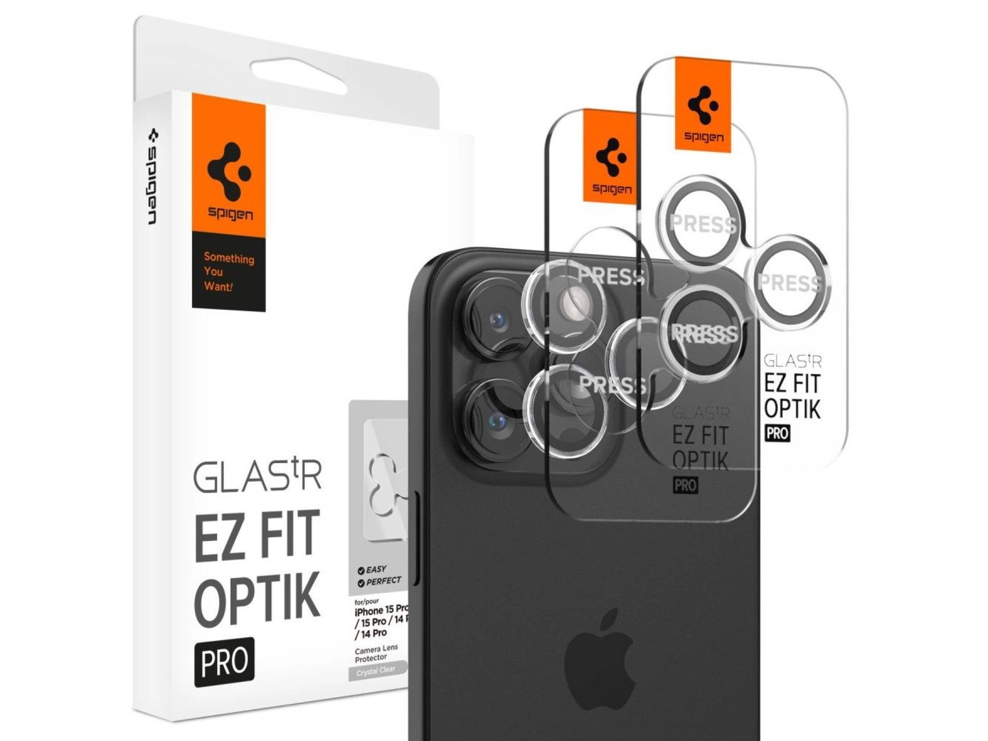 Funda para cámara Spigen Glas.tR EZ Fit Optik Pro para iPhone 15 Pro / 15 Pro Max / 16 Pro / 16 Pro