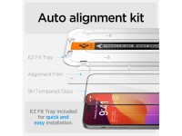 Protector de pantalla de vidrio templado Spigen Glas.tR EZ Fit FC para iPhone 15 Plus - Negro