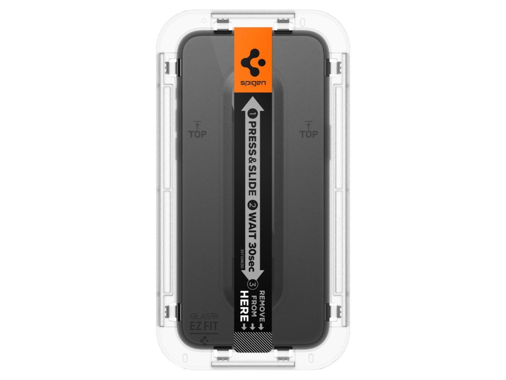 Protector de pantalla de vidrio templado Spigen Glas.tR EZ Fit FC para iPhone 15 Pro - Negro, 2 unid