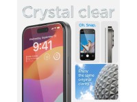 Protector de pantalla de vidrio templado Spigen Glas.tR EZ Fit FC para iPhone 15 Plus - Negro
