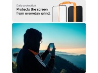 Protector de pantalla de vidrio templado Spigen ALM Glass FC para iPhone 15 Plus - negro, 2 unidades Protector de pantalla de vidrio templado Spigen ALM Glass FC para iPhone 15 Plus - negro, 2 unidades
