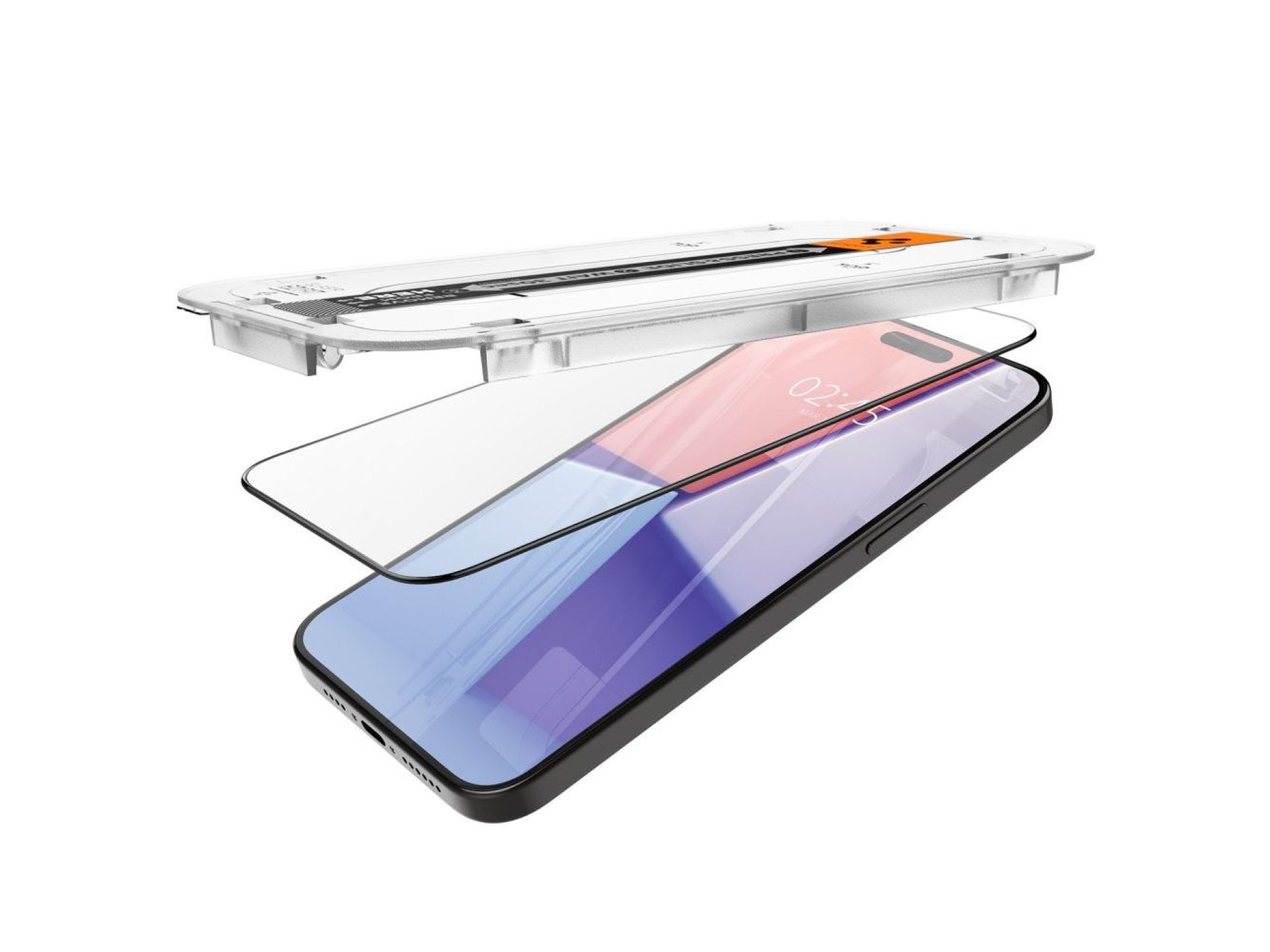 Spigen Glas.tR EZ Fit FC Tempered Glass for iPhone 15 Pro Max - Black