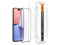 Spigen Glas.tR EZ Fit FC Tempered Glass for iPhone 15 Pro Max - Black 2 pcs. Spigen Glas.tR EZ Fit FC Tempered Glass for iPhone 15 Pro Max - Black 2 pcs.
