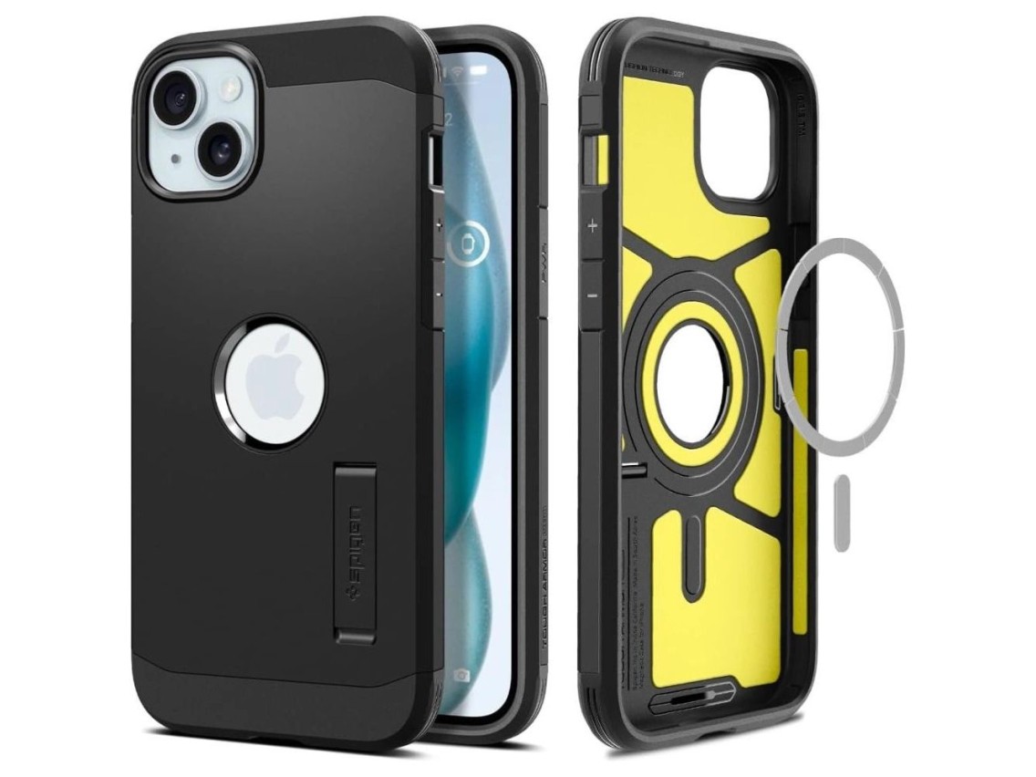 Capa Spigen Tough Armor MagSafe para iPhone 15 - preta