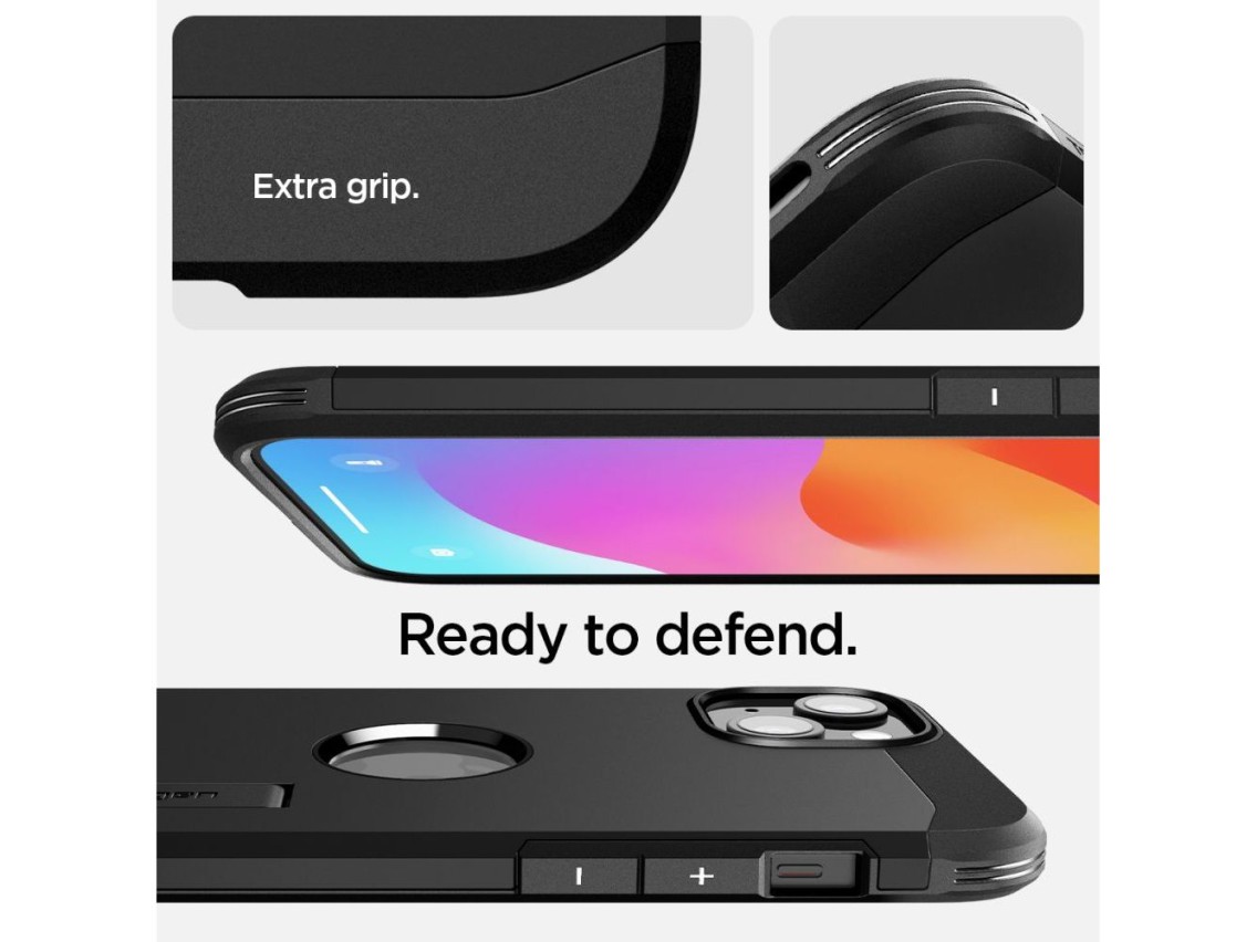 Capa Spigen Tough Armor MagSafe para iPhone 15 - preta