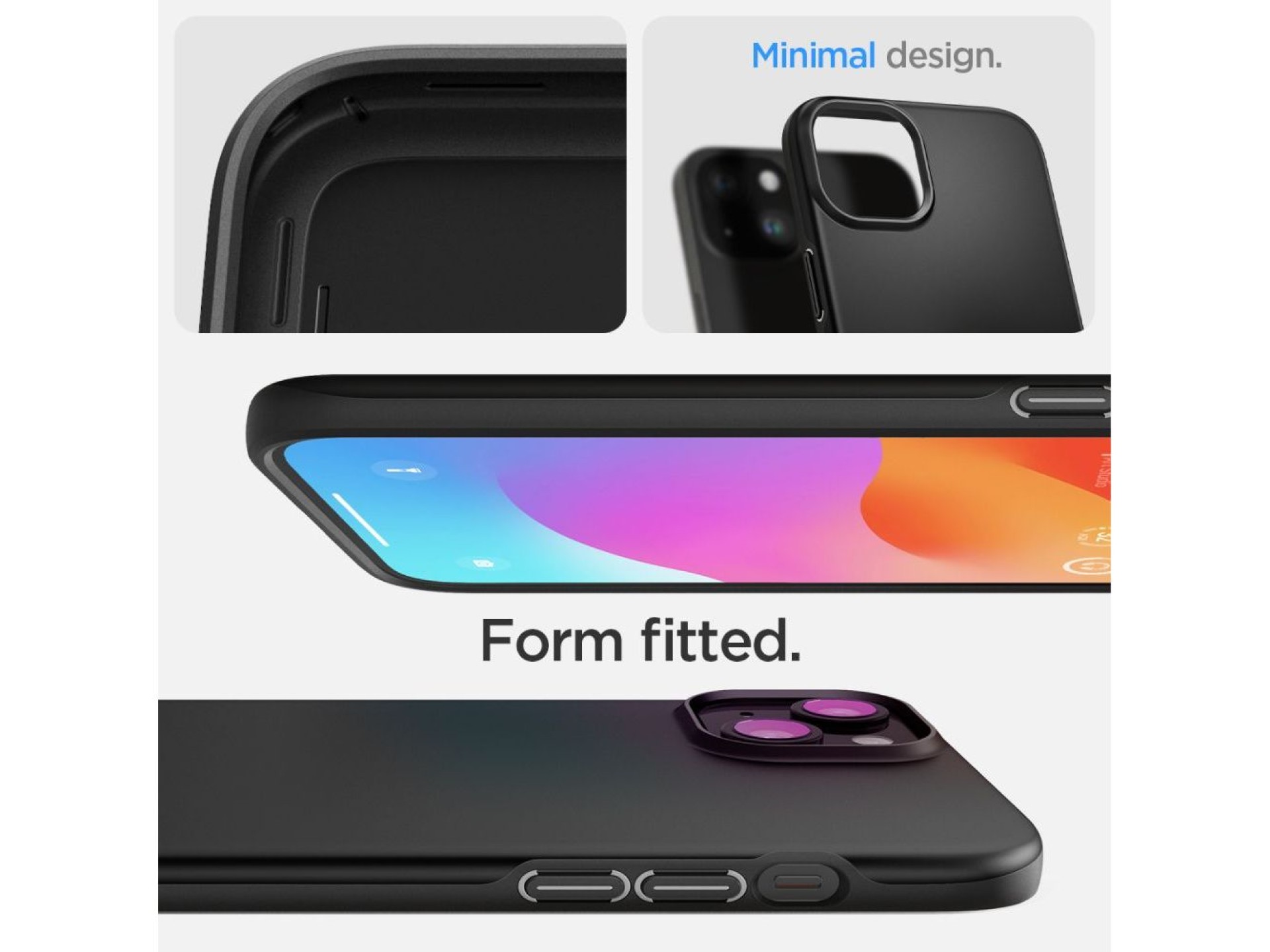 Spigen Thin Fit iPhone 15 Case - Black