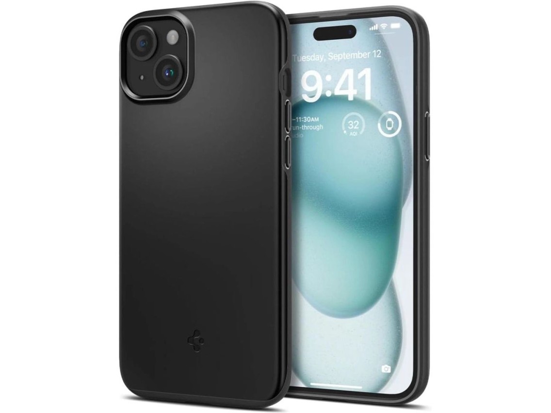 Spigen Thin Fit iPhone 15 Case - Black