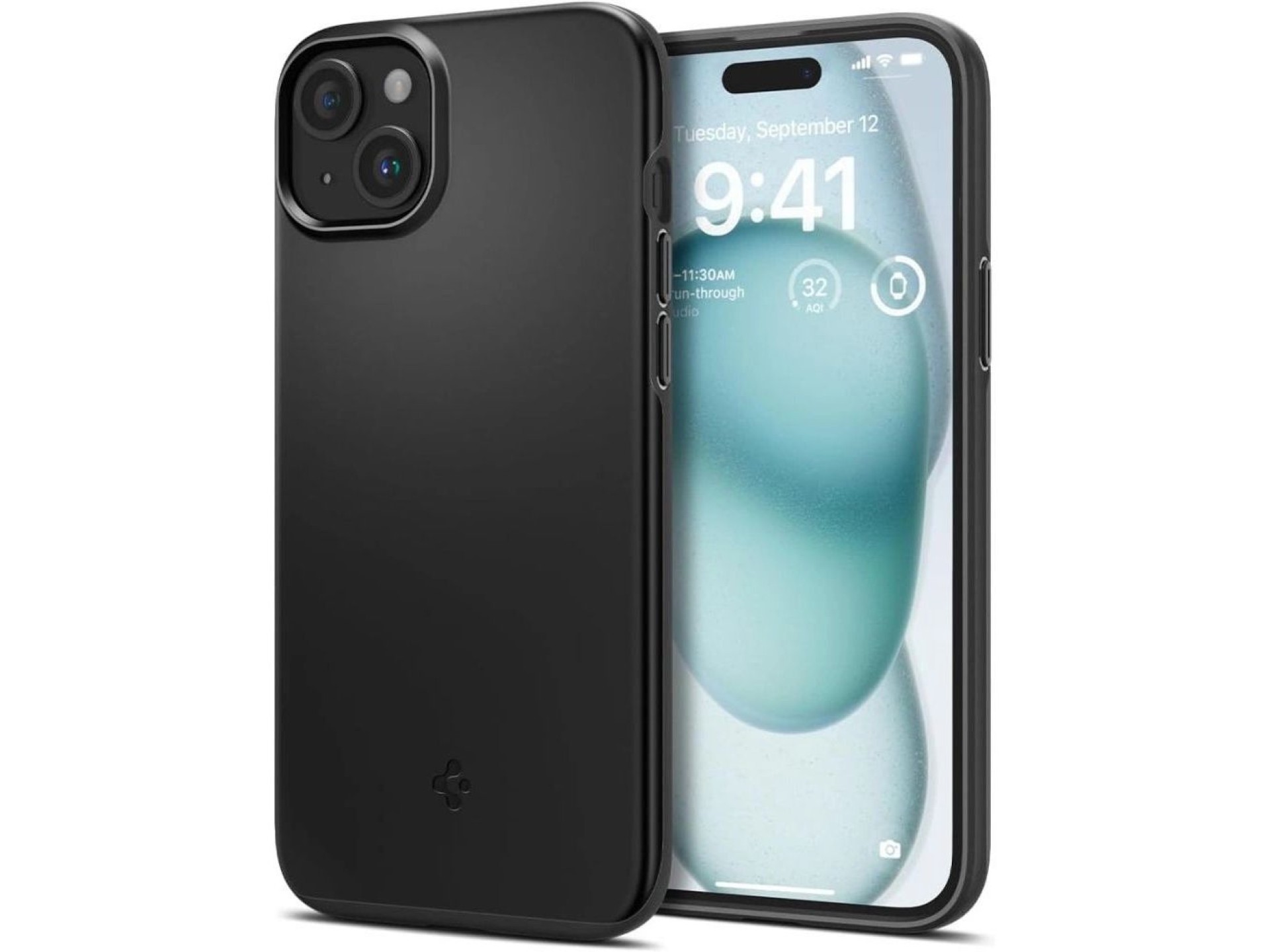 Spigen Thin Fit iPhone 15 Case - Black