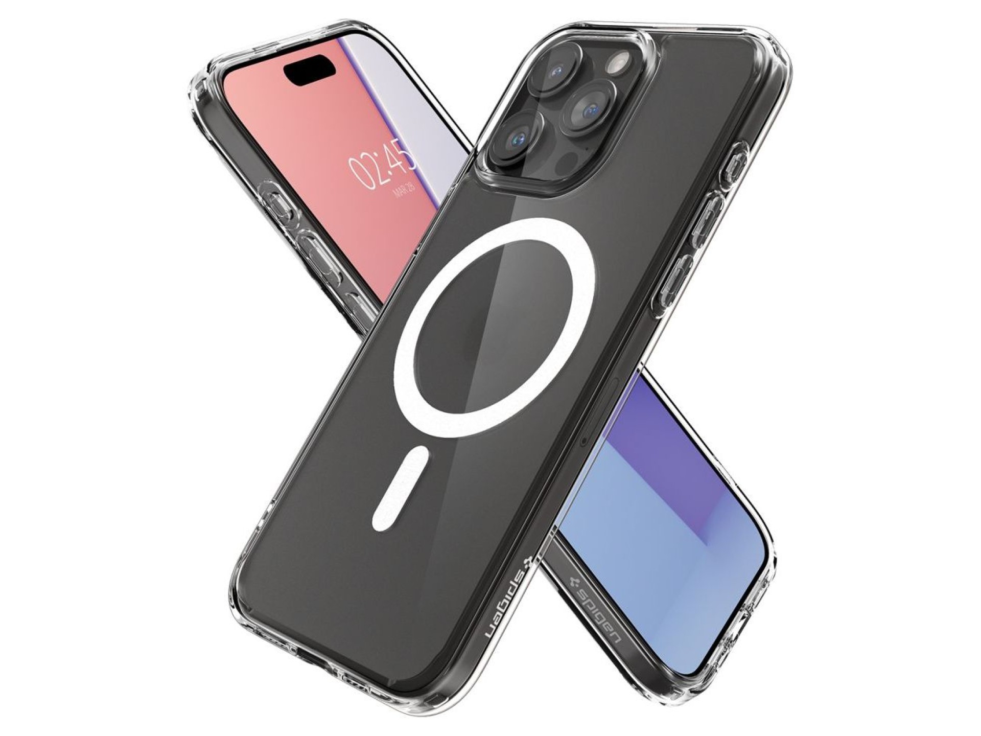 Capa Spigen Ultra Hybrid Mag com MagSafe para iPhone 15 Pro - Transparente Fosca