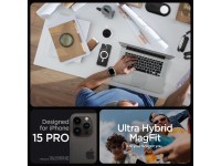 Capa Spigen Ultra Hybrid Mag com MagSafe para iPhone 15 Pro - Transparente Fosca Capa Spigen Ultra Hybrid Mag com MagSafe para iPhone 15 Pro - Transparente Fosca