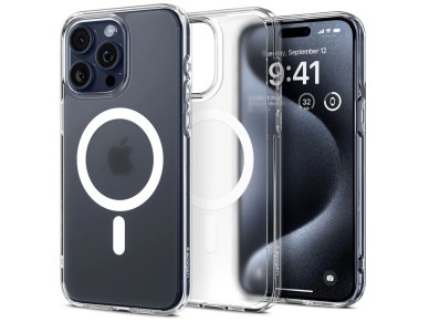 Spigen Ultra Hybrid Mag Case with MagSafe for iPhone 15 Pro - Clear Matte Spigen Ultra Hybrid Mag Case with MagSafe for iPhone 15 Pro - Clear Matte
