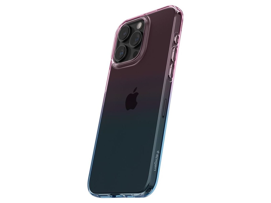 Capa Spigen Liquid Crystal para iPhone 15 Pro - Rosa/Azul