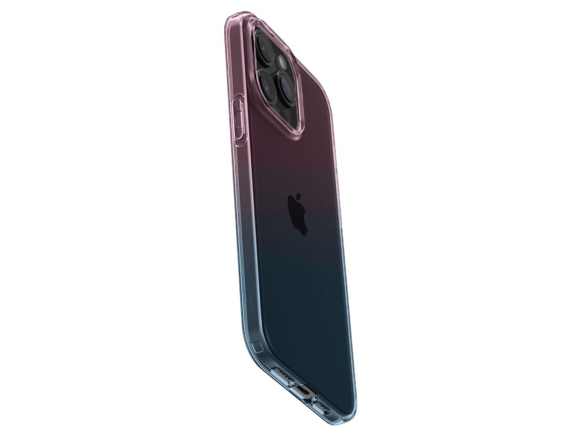 Capa Spigen Liquid Crystal para iPhone 15 Pro - Rosa/Azul