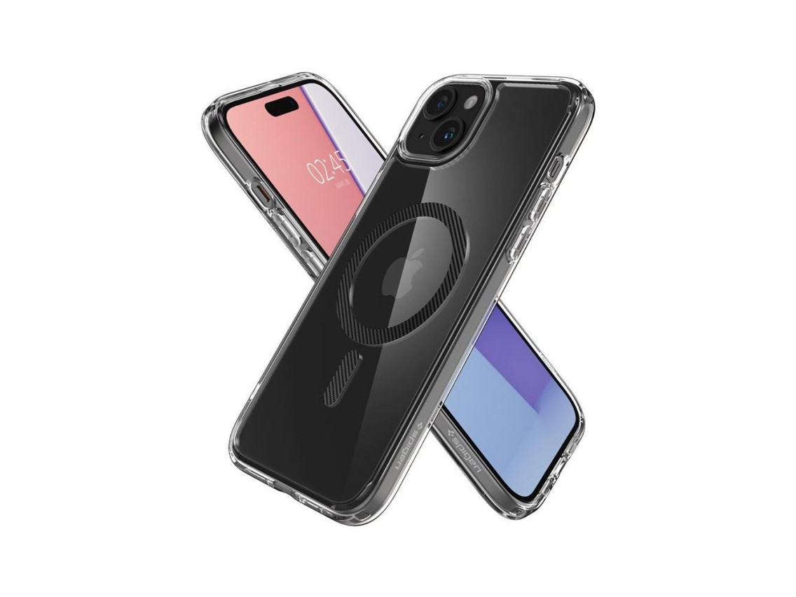 Spigen Ultra Hybrid MagSafe case for iPhone 15 Plus - carbon