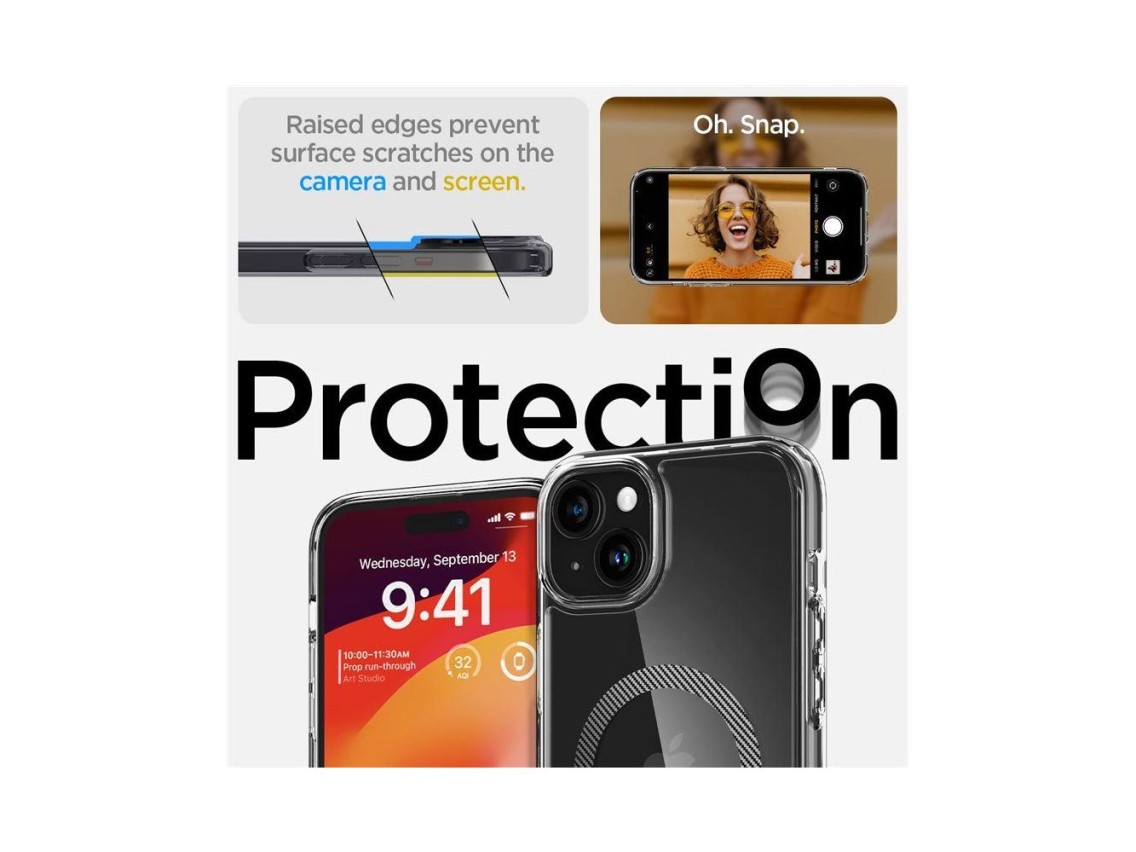Spigen Ultra Hybrid MagSafe case for iPhone 15 Plus - carbon