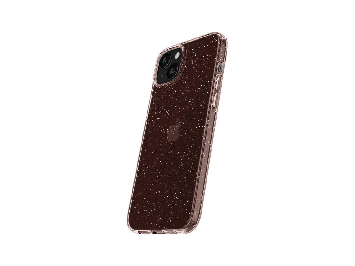 Funda Spigen Liquid Crystal Glitter para iPhone 15 Plus - Rosa/Transparente