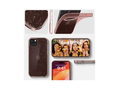 Spigen Liquid Crystal Glitter iPhone 15 Plus Case - Pink/Clear Spigen Liquid Crystal Glitter iPhone 15 Plus Case - Pink/Clear