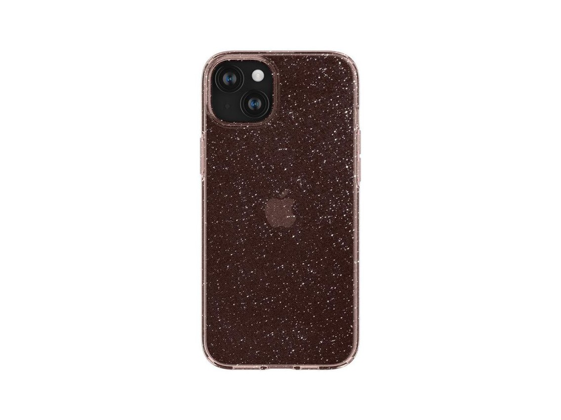 Funda Spigen Liquid Crystal Glitter para iPhone 15 Plus - Rosa/Transparente