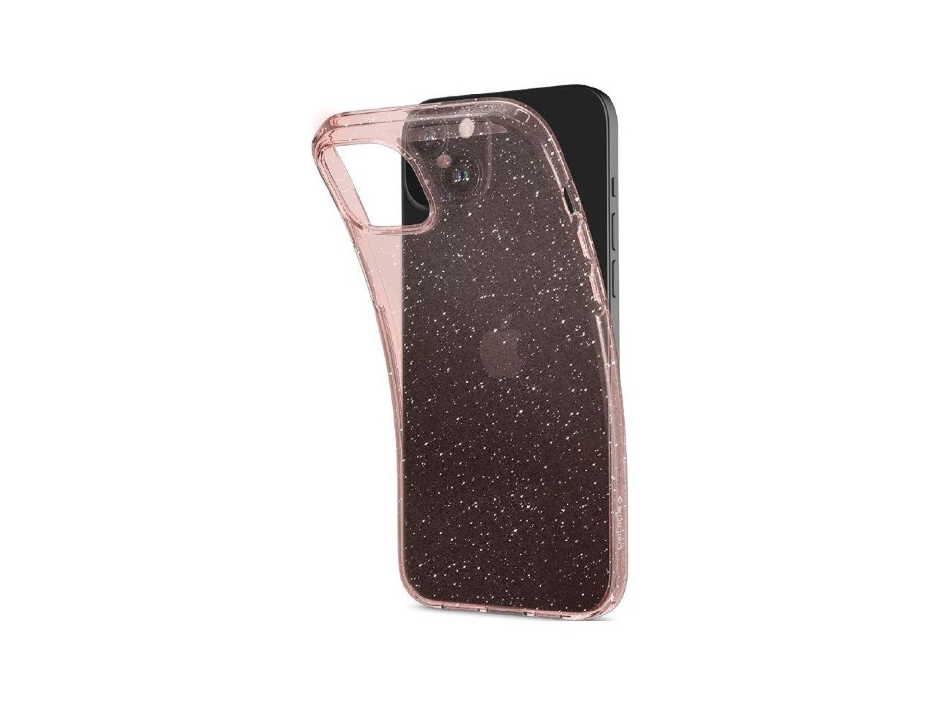 Funda Spigen Liquid Crystal Glitter para iPhone 15 Plus - Rosa/Transparente