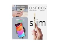 Capa Spigen Thin Fit para iPhone 15 Plus - Bege Capa Spigen Thin Fit para iPhone 15 Plus - Bege