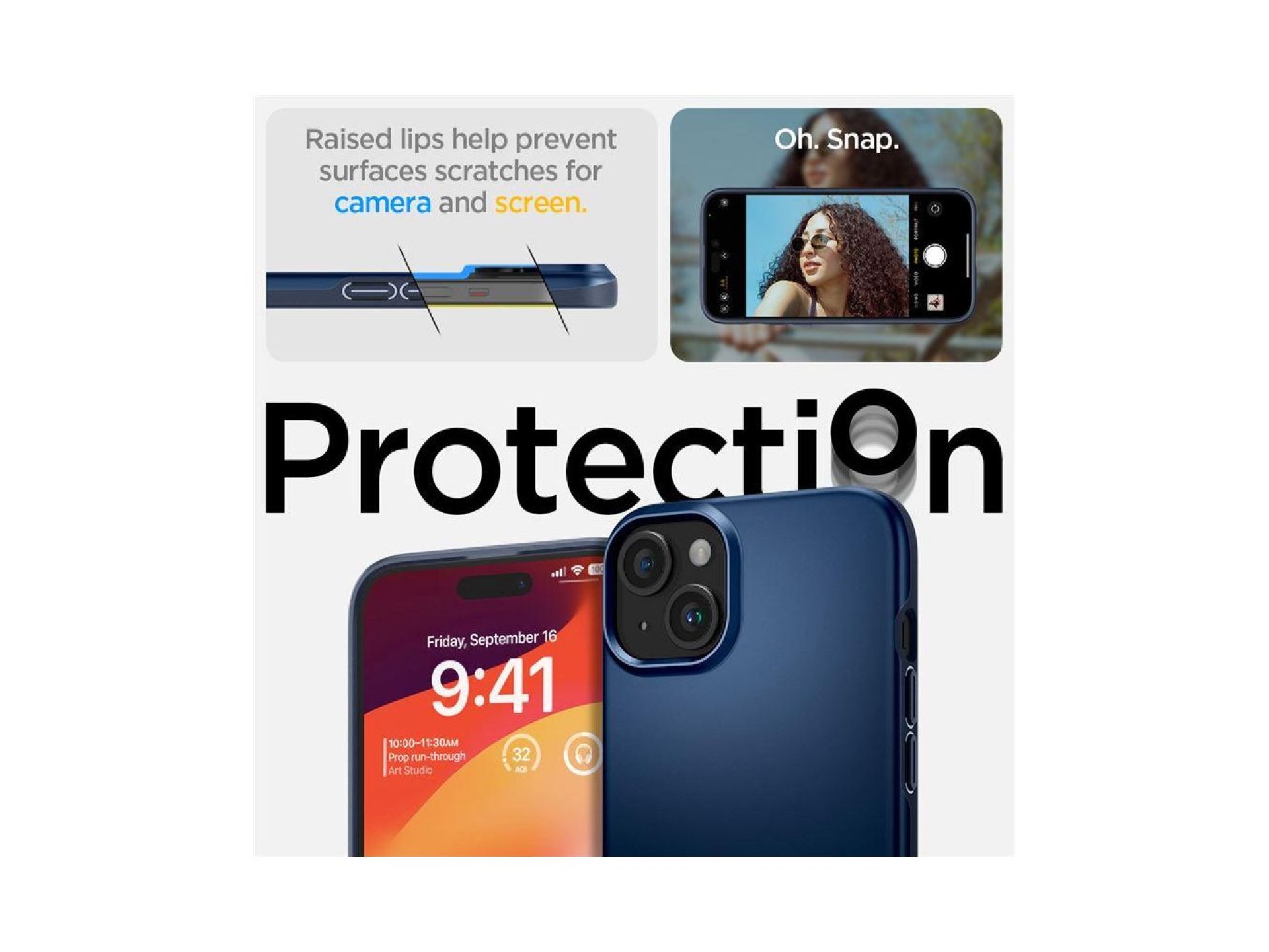 Spigen Thin Fit iPhone 15 Plus Case - Blue